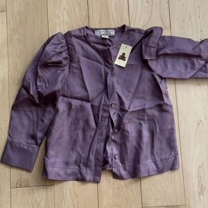 Stella McCartney Lavender Button-Up Silk Top